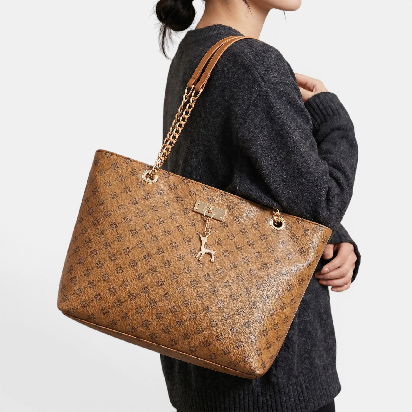 Bolso Mujer Cuero Cadena