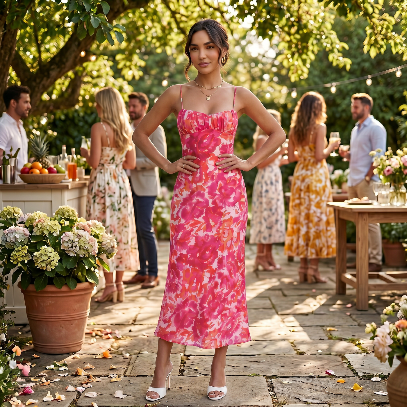 Floral Midi Party Dress