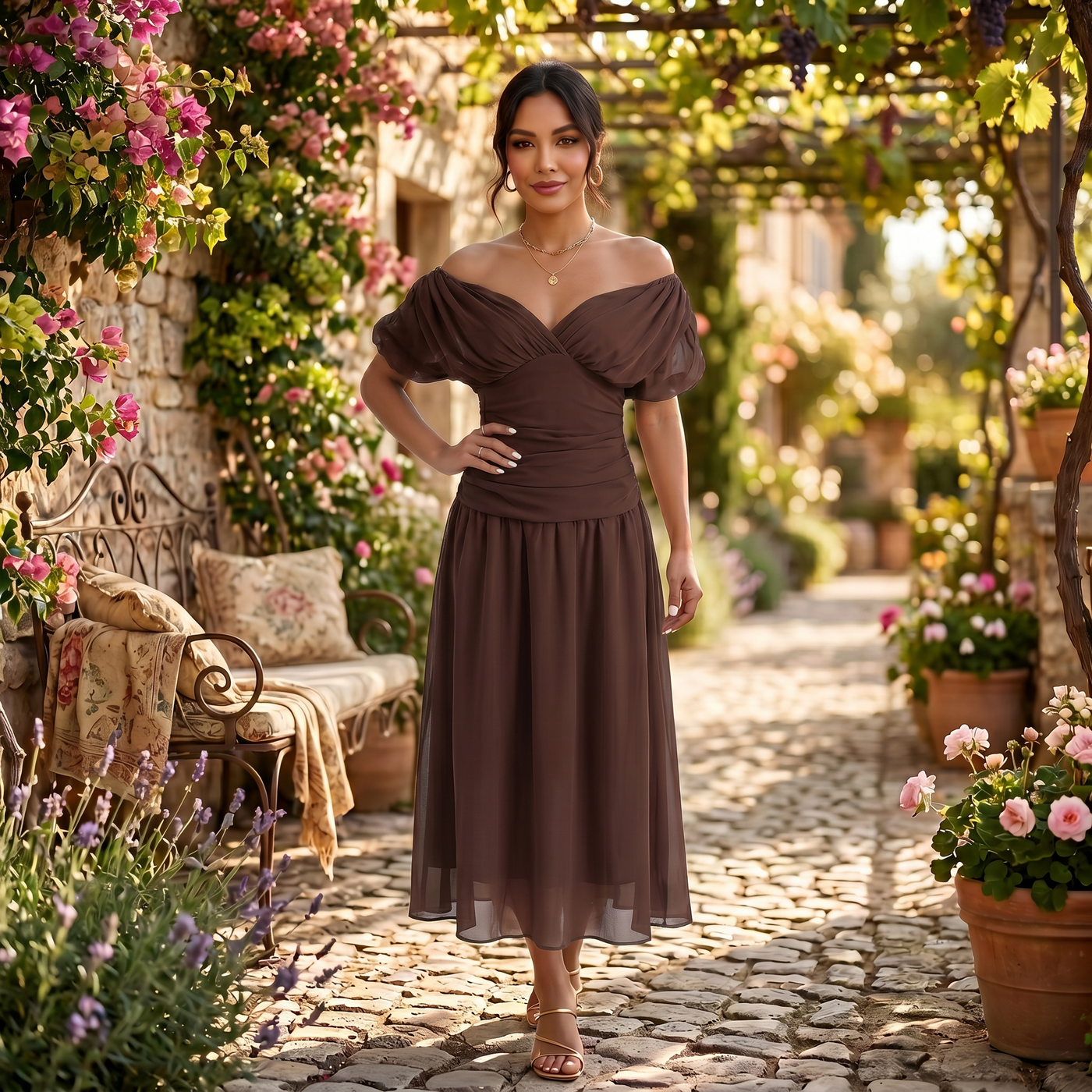 Vestido Midi Floral Verano