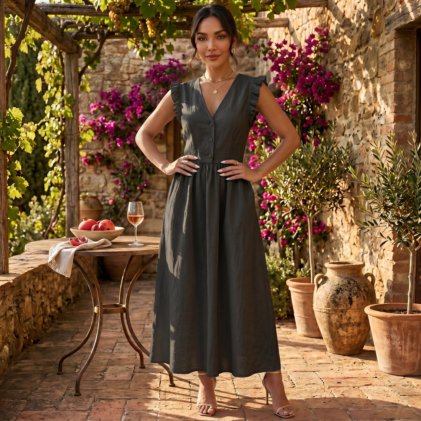 Women's Summer Long Ruffle Dress