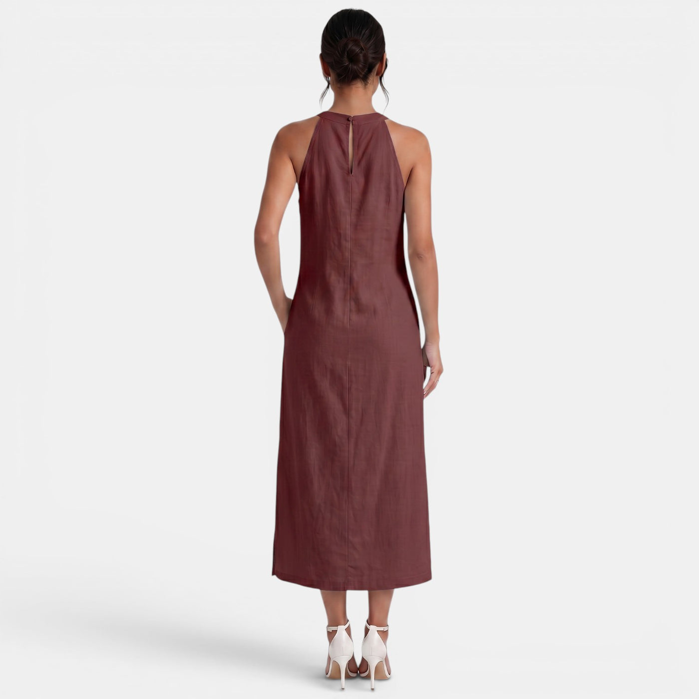 Women's Halter Lace Midi Dress Summer