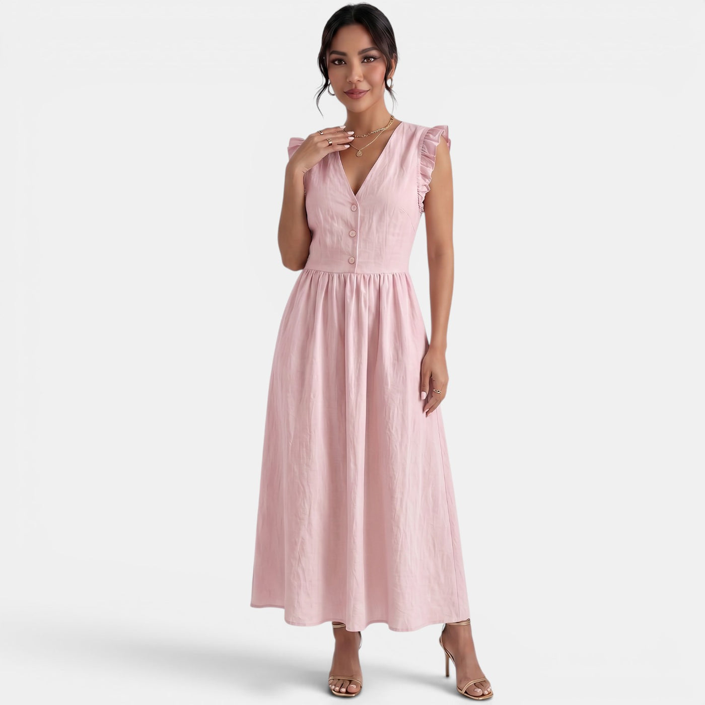 Women's Summer Long Ruffle Dress