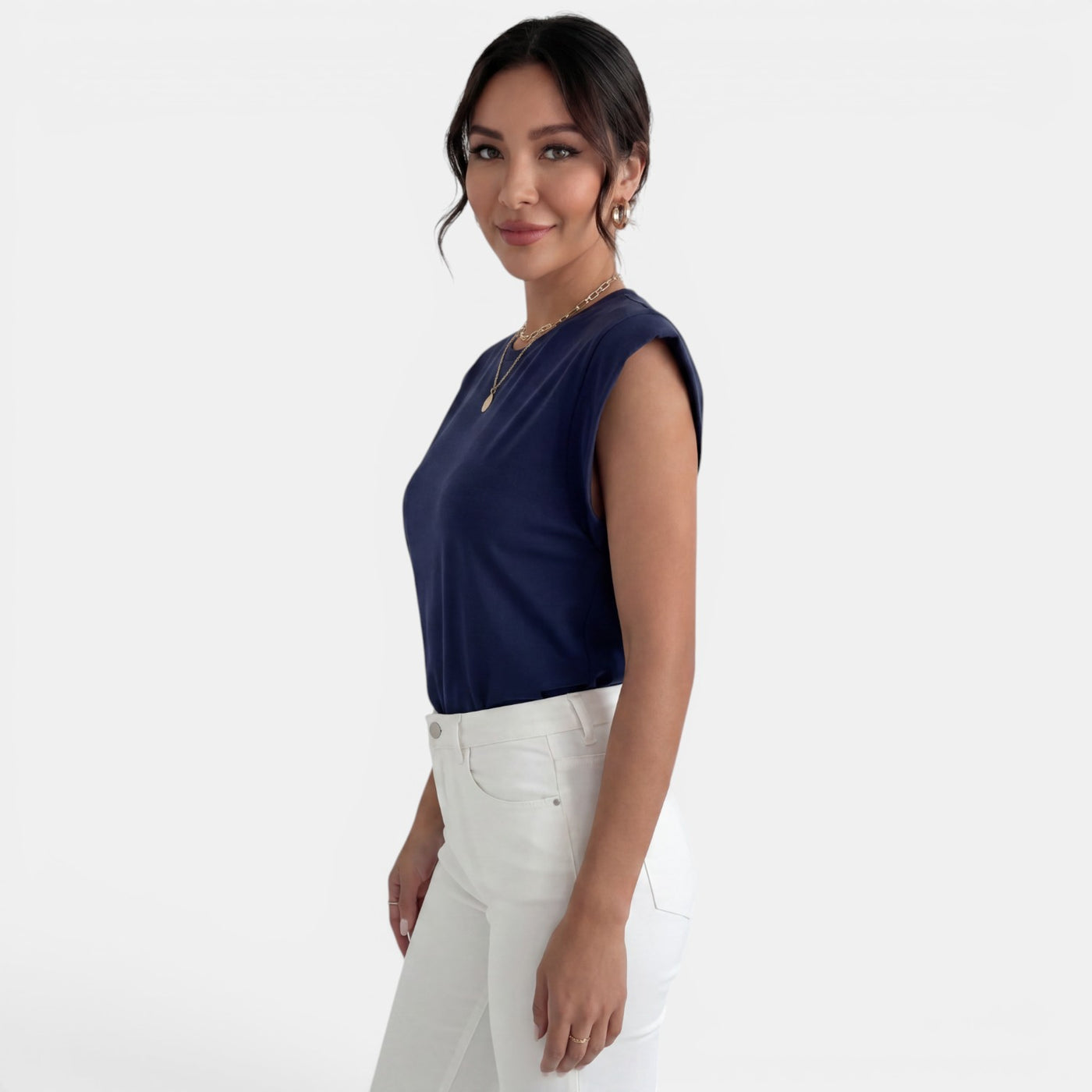 Camisa Mujer Sin Mangas Fluida