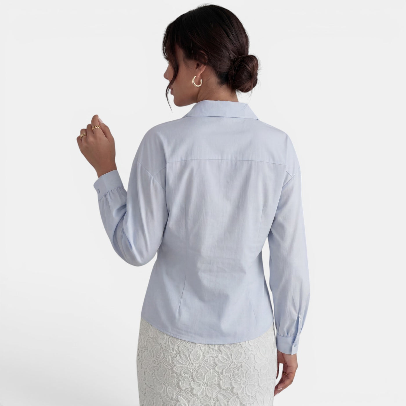 Blusa Encaje Lazo Mujer