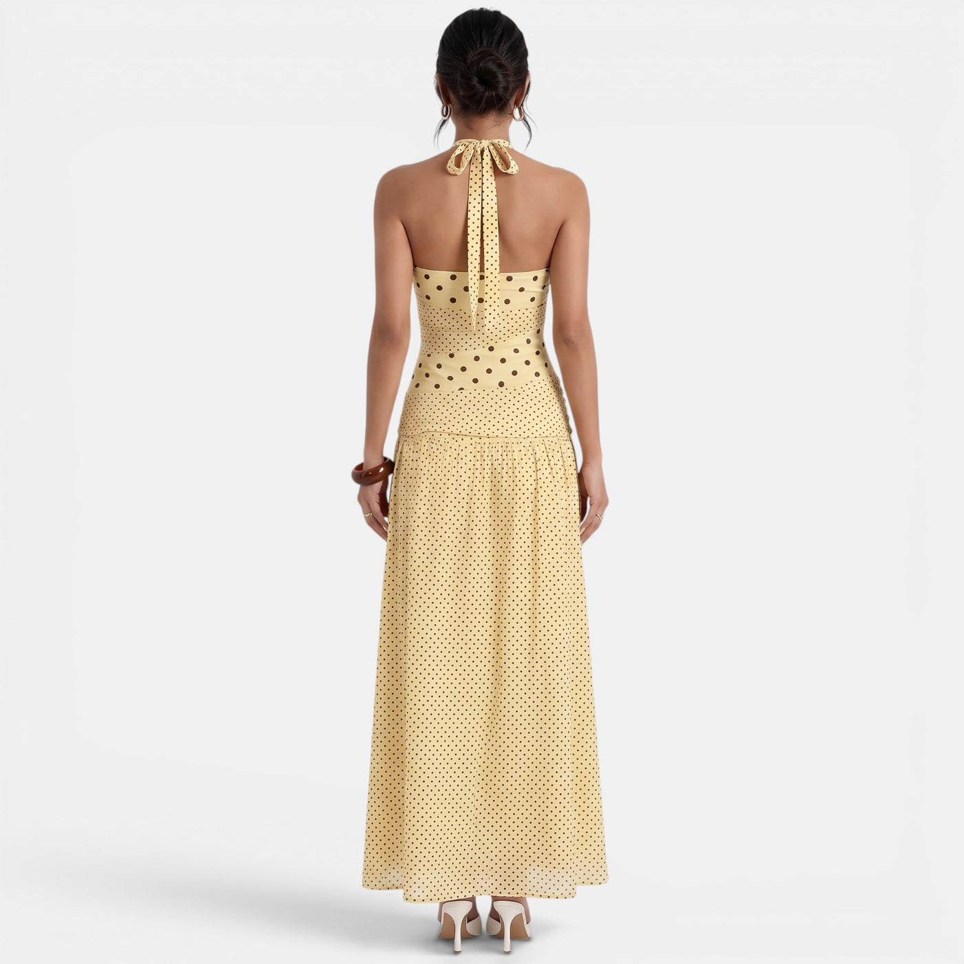 Women's Polka Dot Maxi Dress