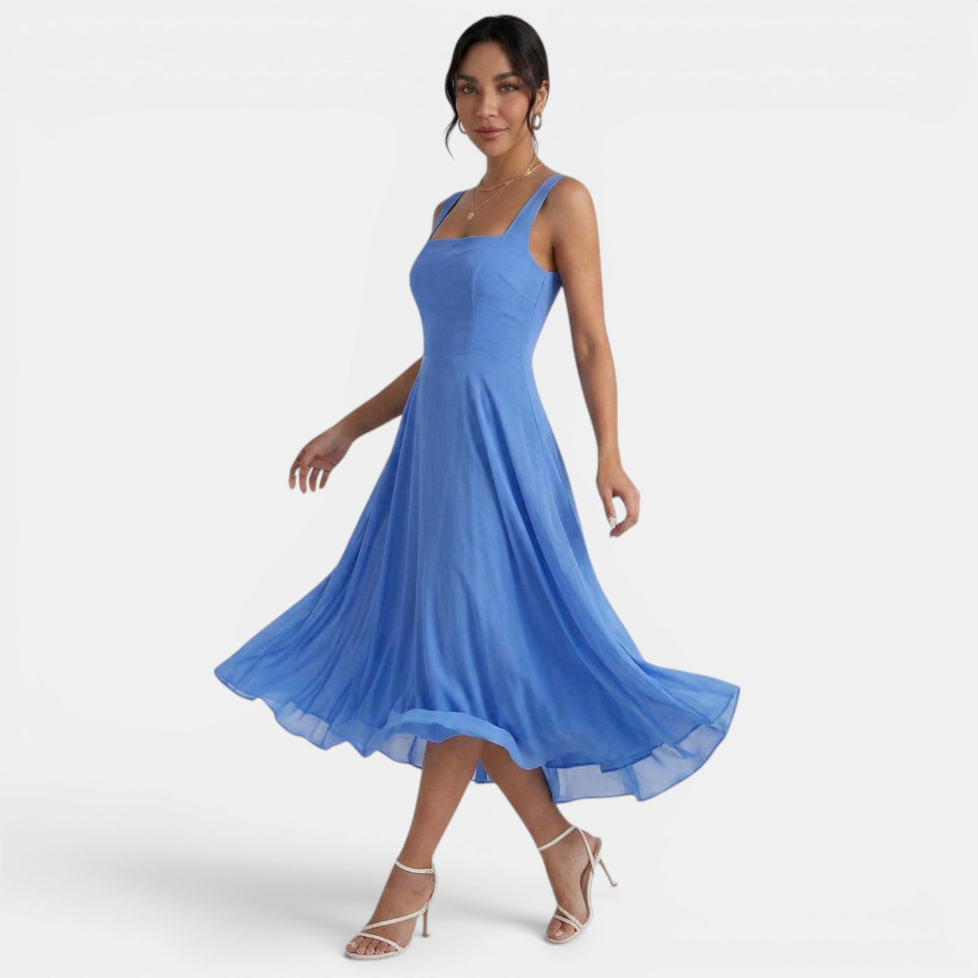 Vestido Midi Verano Elegante Mujer