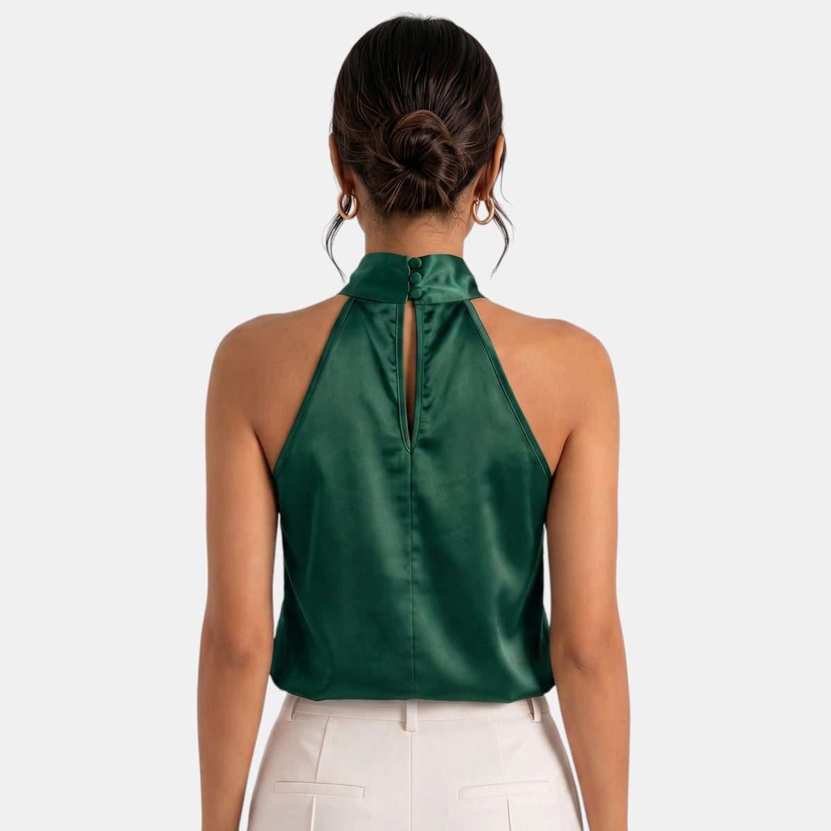 Top Satén Mujer Halter