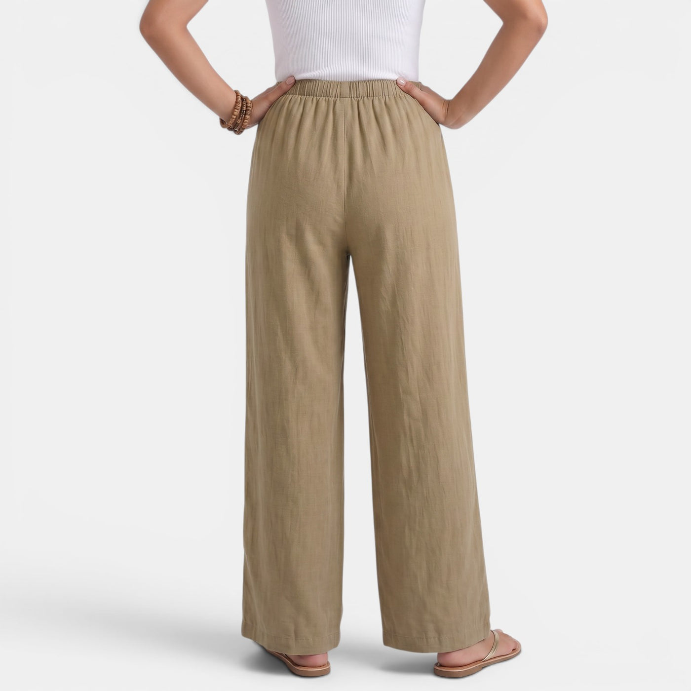 Women's Straight Linen Summer Trousers