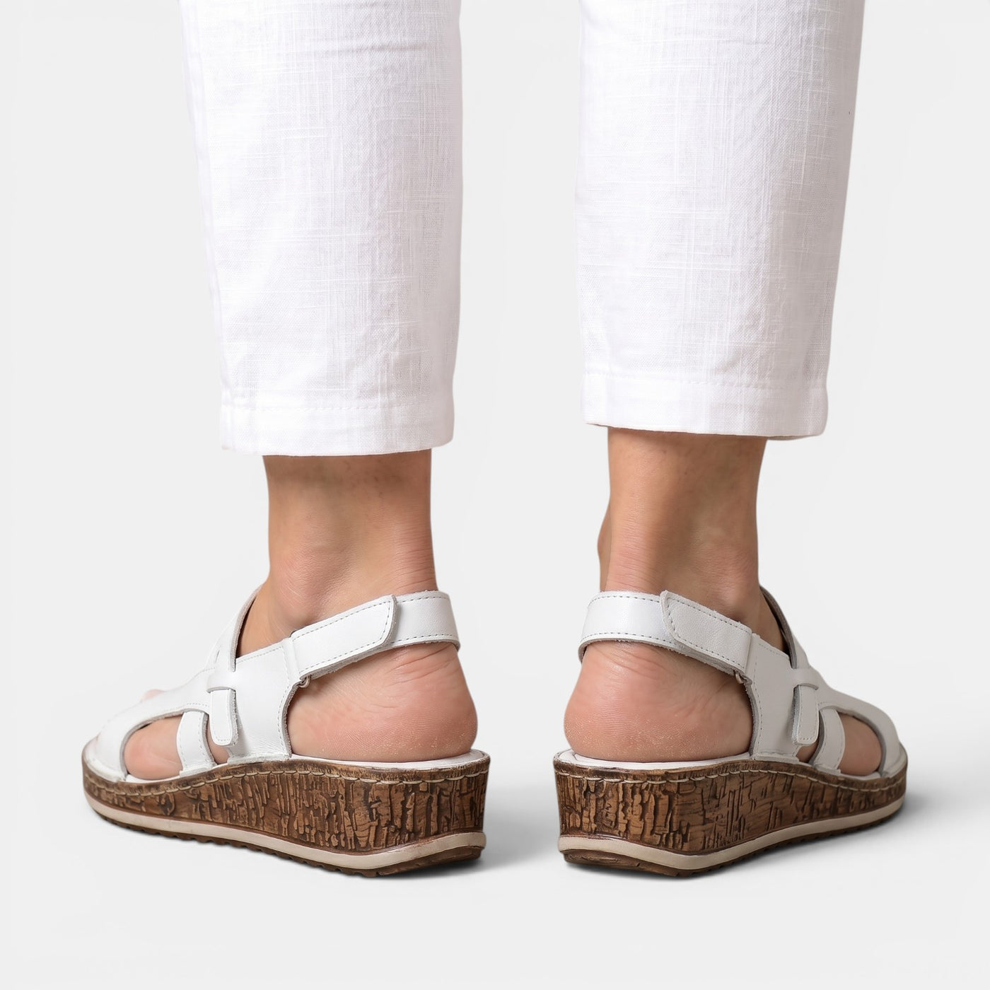 Women's Orthopedic Leather Wedge Sandals