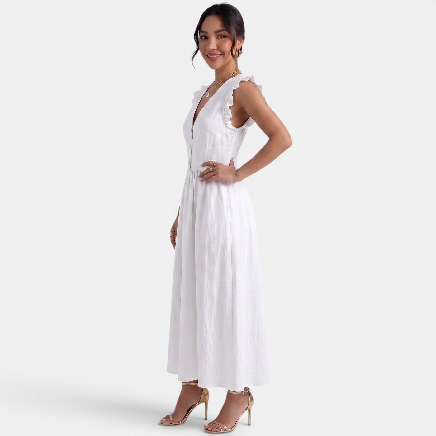 Women's Summer Long Ruffle Dress