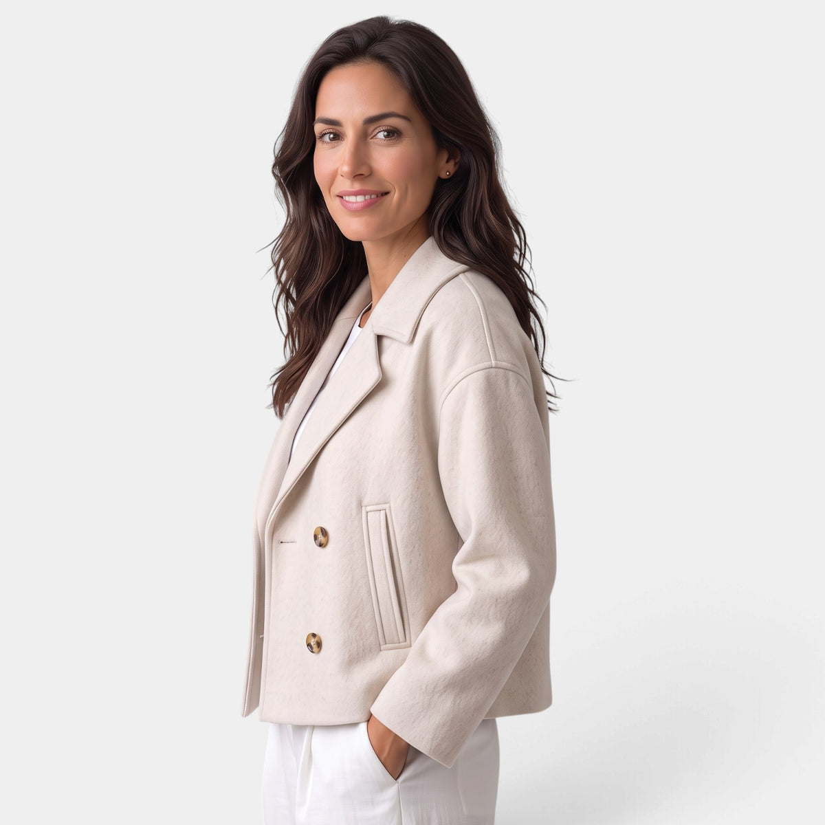 Chaqueta Mujer Entallada Minimalista de Estructura Moderna