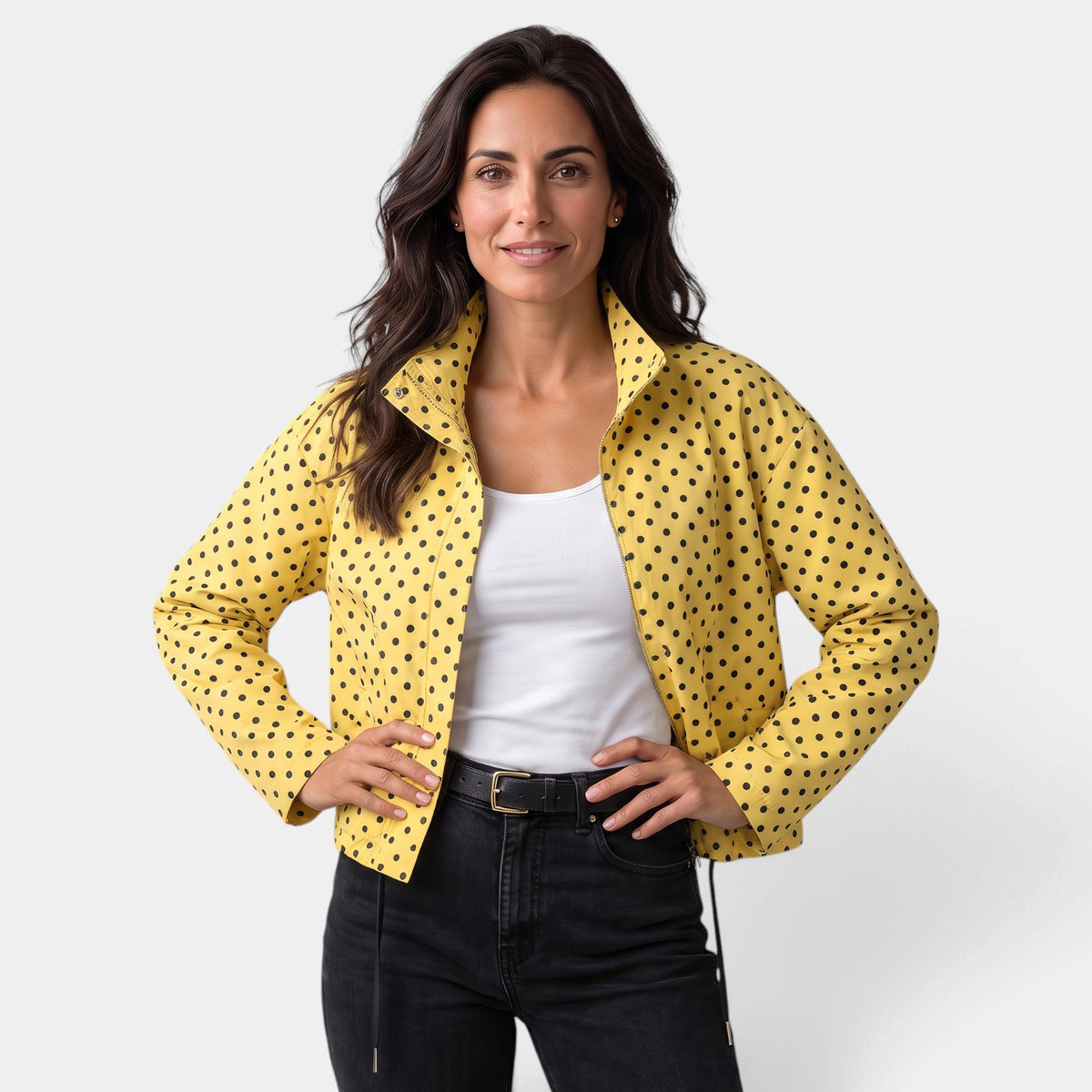Cazadora Bomber Mujer Casual de Lunares