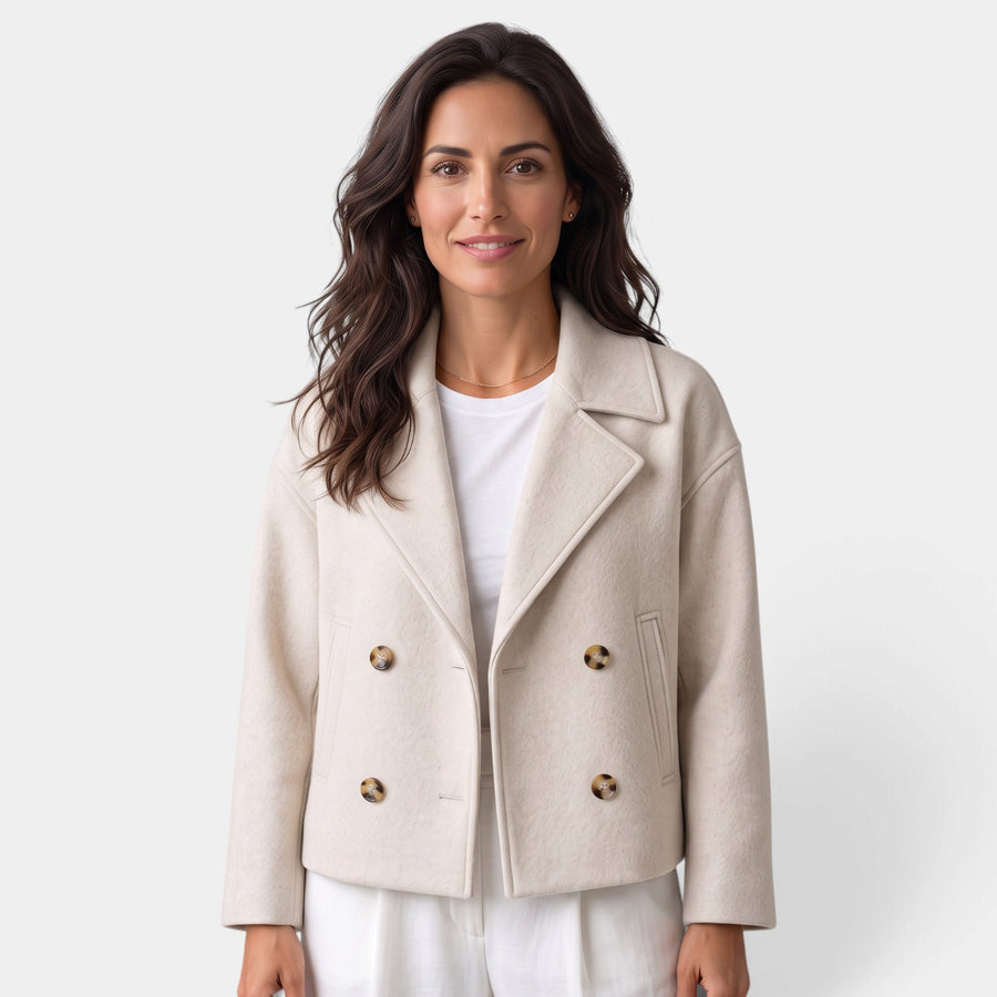 Chaqueta Mujer Entallada Minimalista de Estructura Moderna