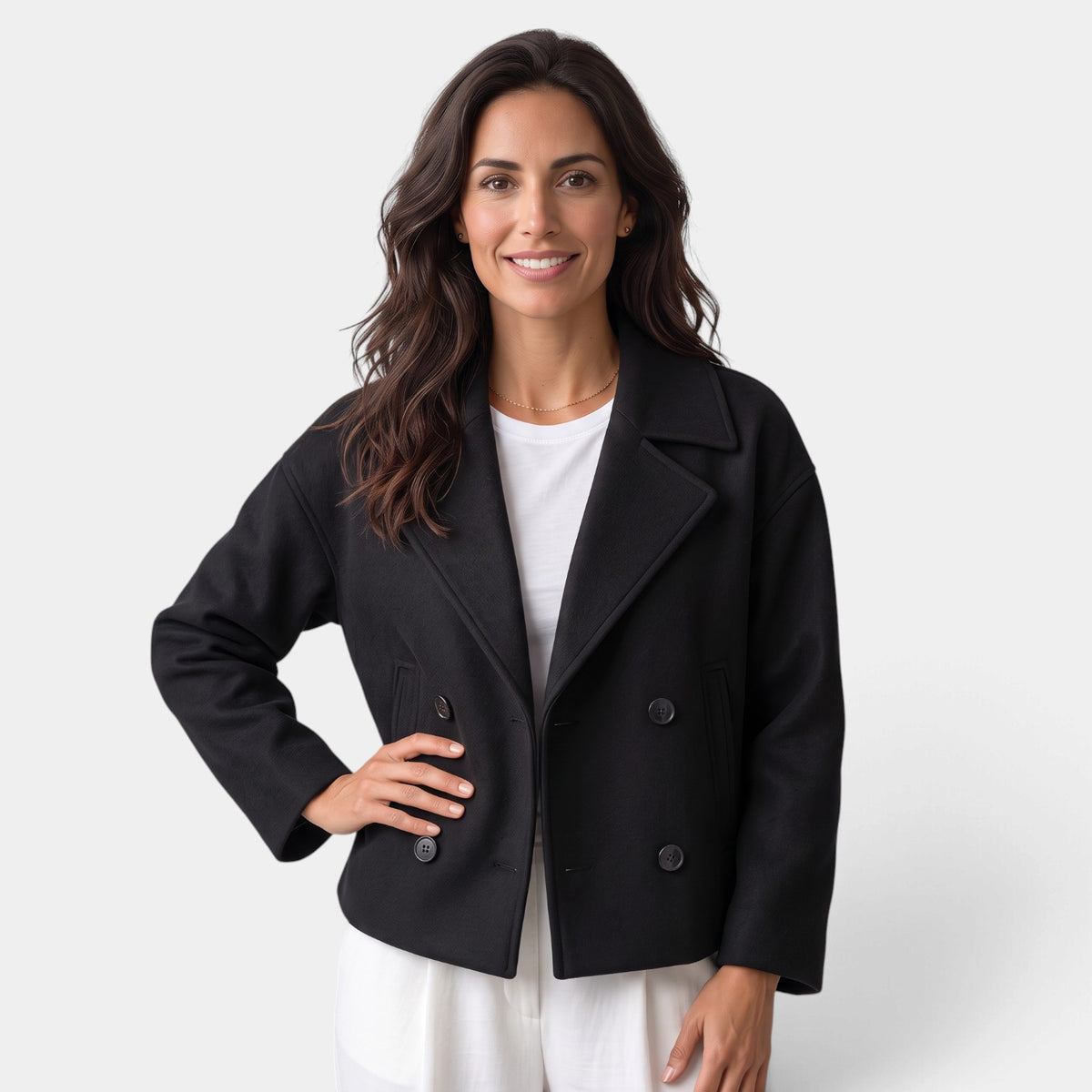 Chaqueta Mujer Entallada Minimalista de Estructura Moderna