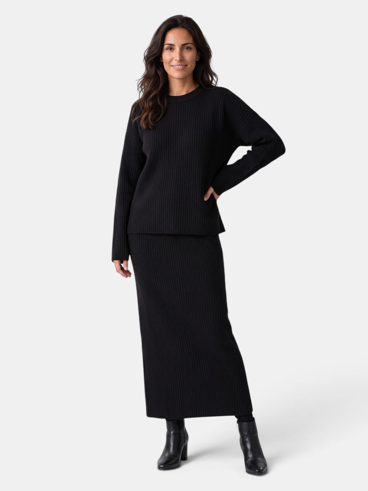 Conjunto Mujer Suéter y Falda