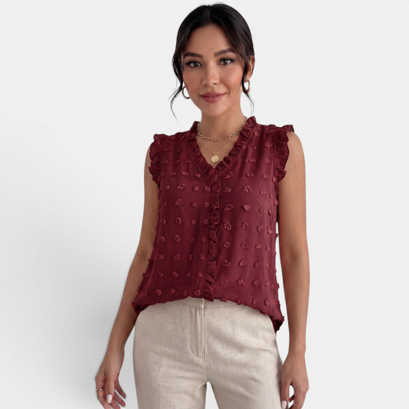 Blusa Mujer Volantes Elegante