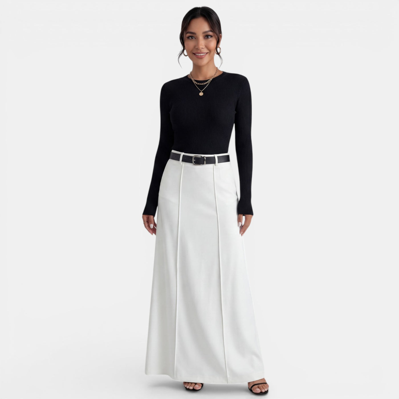 White Long Summer Skirt