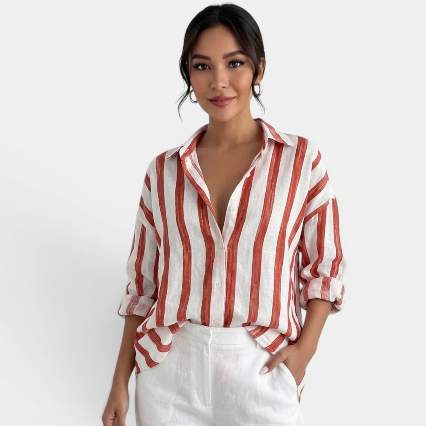 Camisa Oversize Rayas Mujer