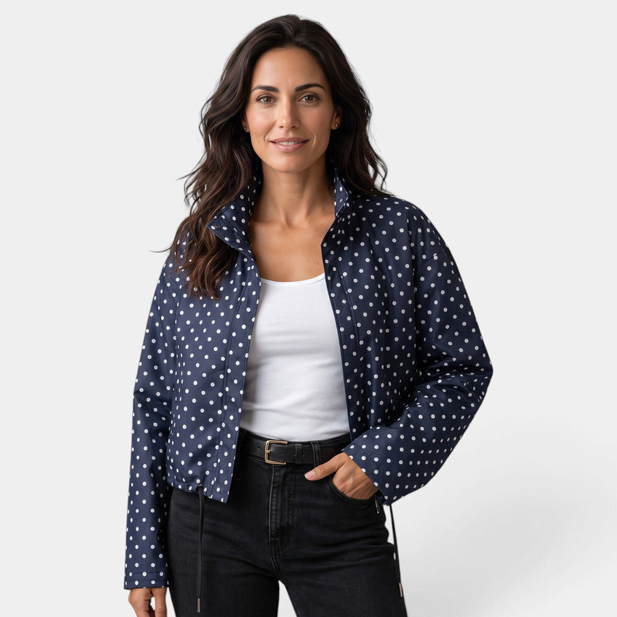 Cazadora Bomber Mujer Casual de Lunares