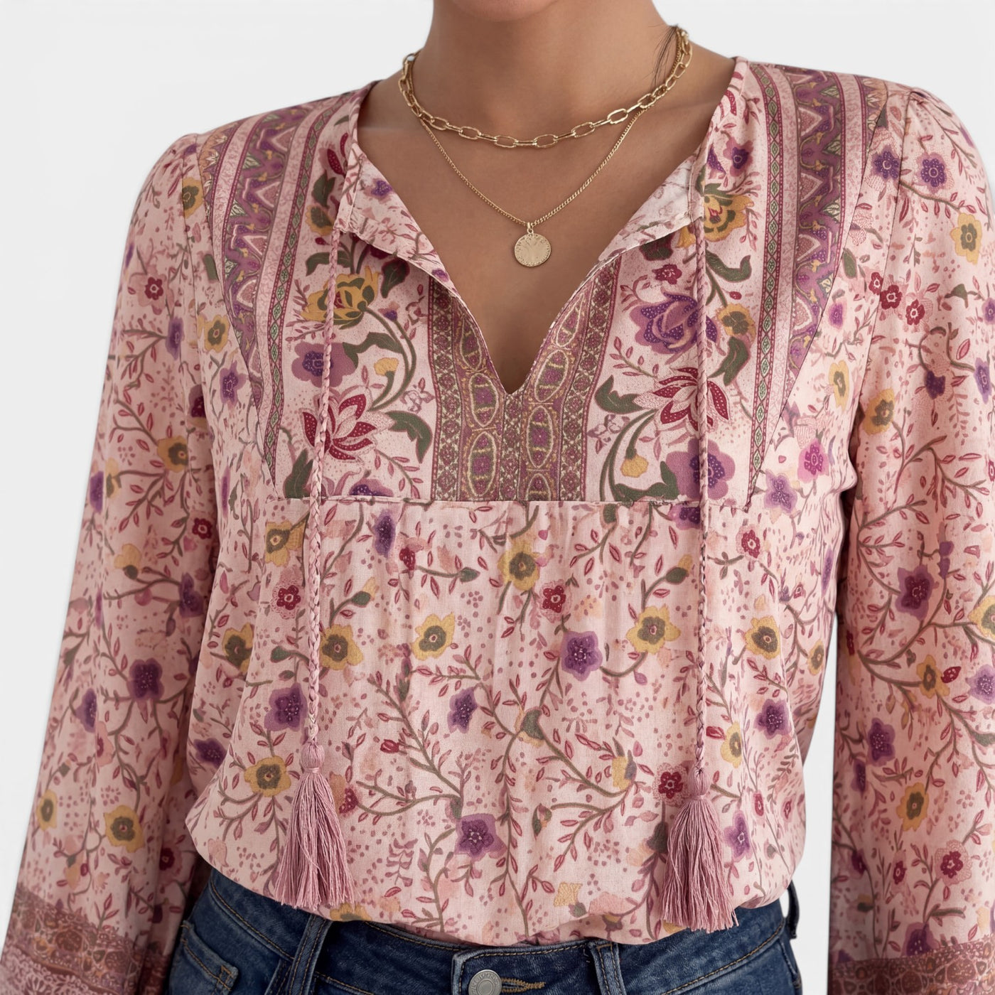 Blusa Rosa Mujer Verano Estampada