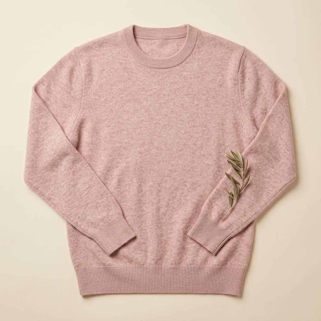 Jersey de Cuello Redondo de Cashmere Puro para Mujer