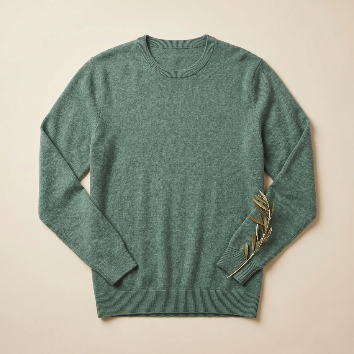 Jersey de Cuello Redondo de Cashmere Puro para Mujer