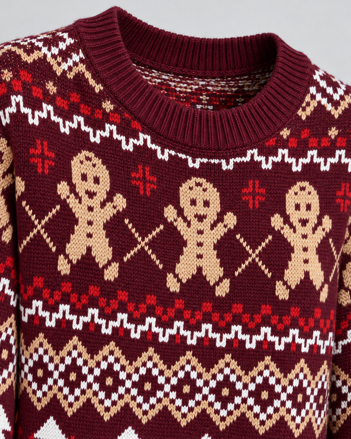 Women's Fair Isle Gingerbread Christmas Sweater