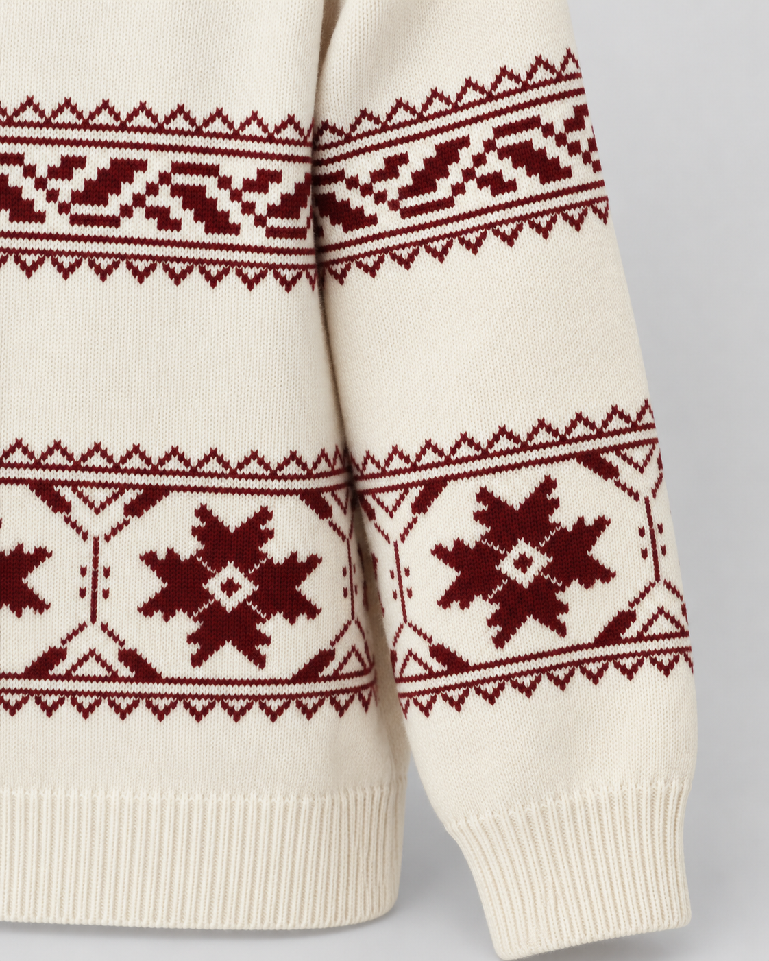 Jersey Fair Isle Mujer Copos de Nieve Cuello Redondo Oversize