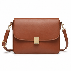 Bolso Bandolera Mujer de Cuero Sintético Marrón