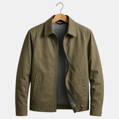 Chaqueta Hombre Ligera con Cremallera y Cuello Clásico