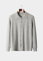 Cárdigan Polo Cashmere Hombre Premium – 100% Cashmere Clásico