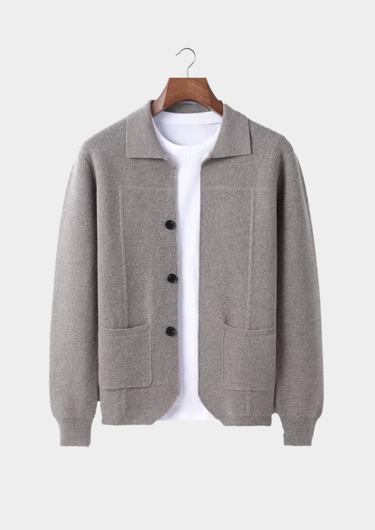 Sobrecamisa Hombre Premium 100% Cashmere – Overshirt con Botones