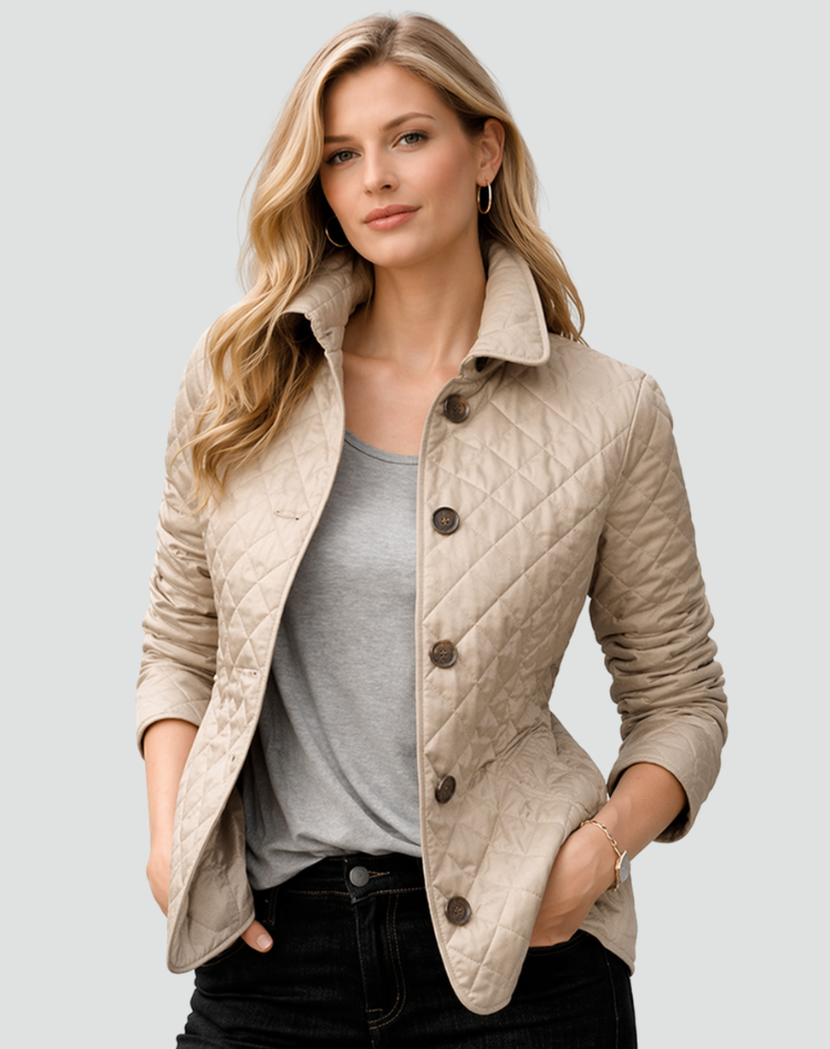 Chaqueta Acolchada Mujer con Botones - Entretiempo