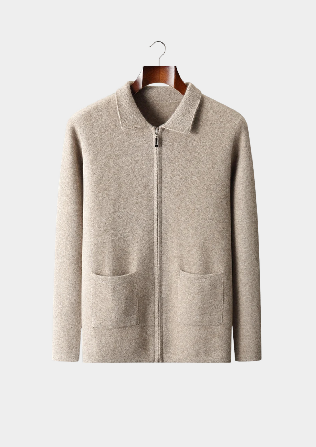Men's Premium 100% Cashmere Cardigan – Zip Jacket