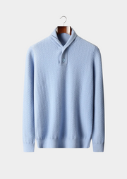 Jersey Hombre Premium 100% Cashmere – Cuello con Botones