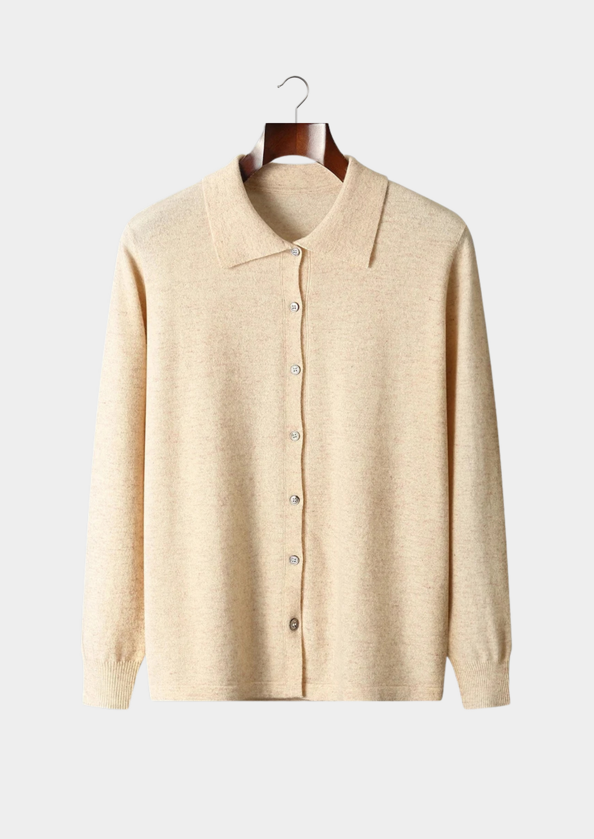 Cárdigan Polo Cashmere Hombre Premium – 100% Cashmere Clásico