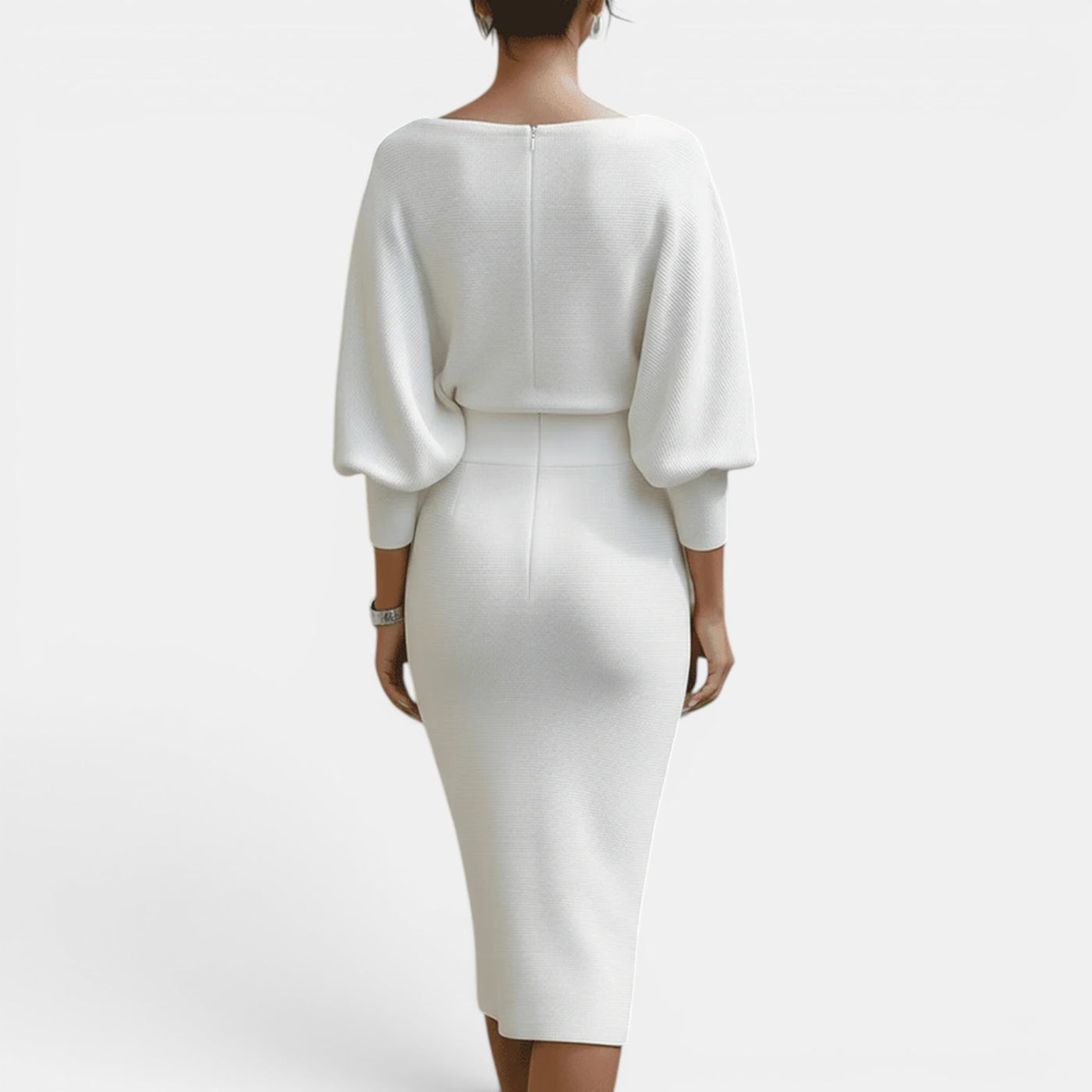 Women's Summer Short Dress with Large Bow and Pearls