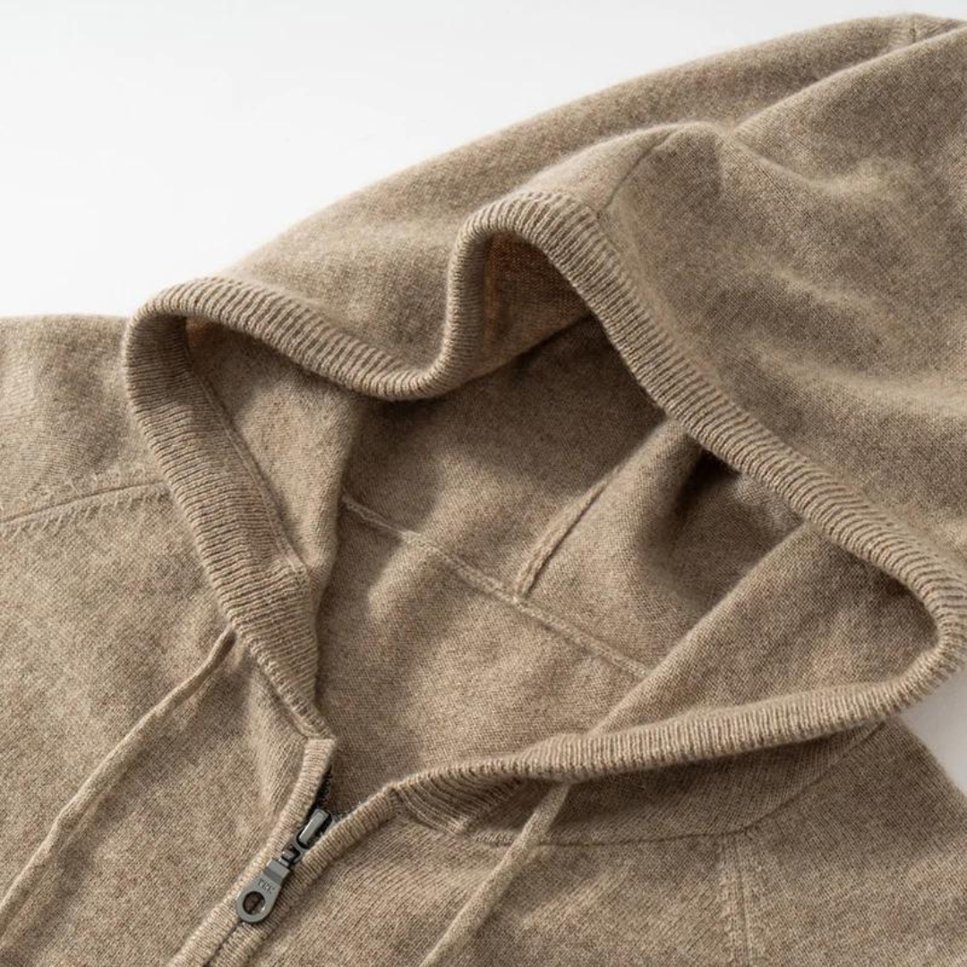 Premium Cashmere Hooded Vest – 100% Cashmere