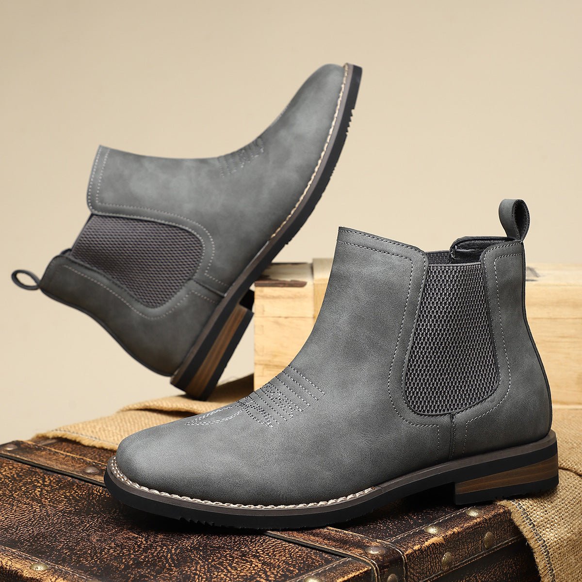 Men's Classic Laceless Chelsea Boots - Elastic Side Panels