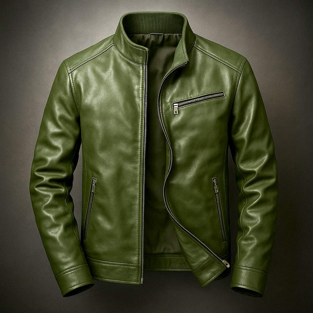 Chaqueta de Cuero Hombre Estilo Vintage