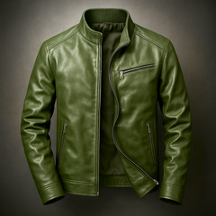 Chaqueta de Cuero Hombre Estilo Vintage