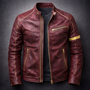 Chaqueta de Cuero Hombre Envejecida