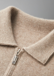 Men's Premium 100% Cashmere Cardigan – Zip Jacket
