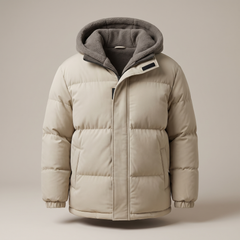 Men's Rugged Warm Puffer Jacket - Quilted Winter Coat
