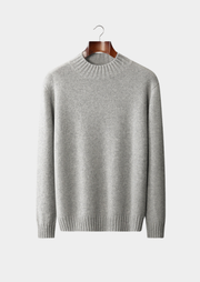 Men's Premium Cashmere Mock Neck Sweater - 100% Cashmere