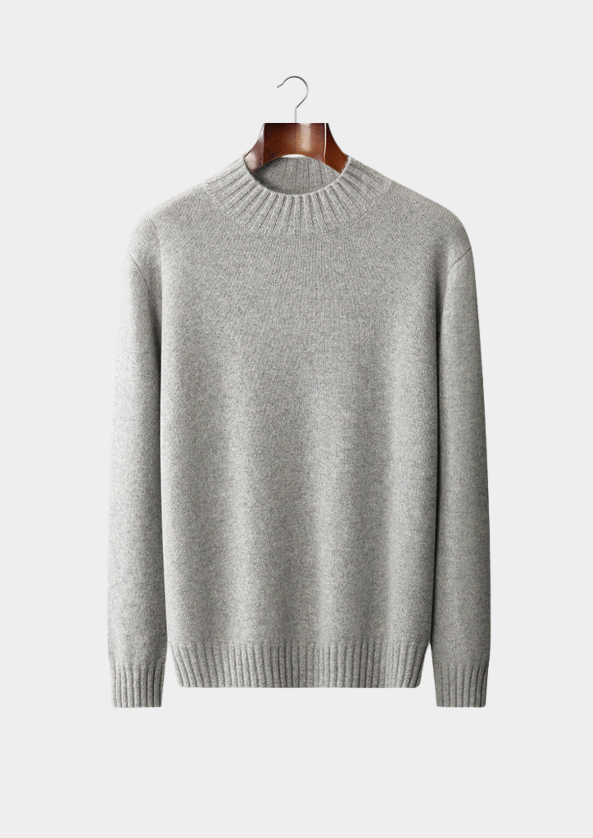 Men's Premium Cashmere Mock Neck Sweater - 100% Cashmere