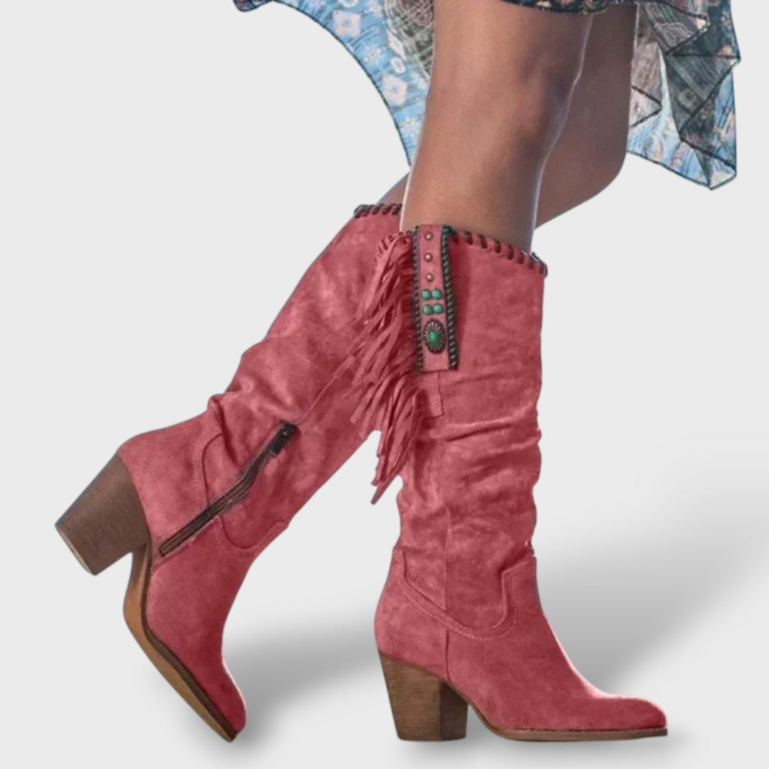 Women's Fringe Cowboy Boots - Western Style