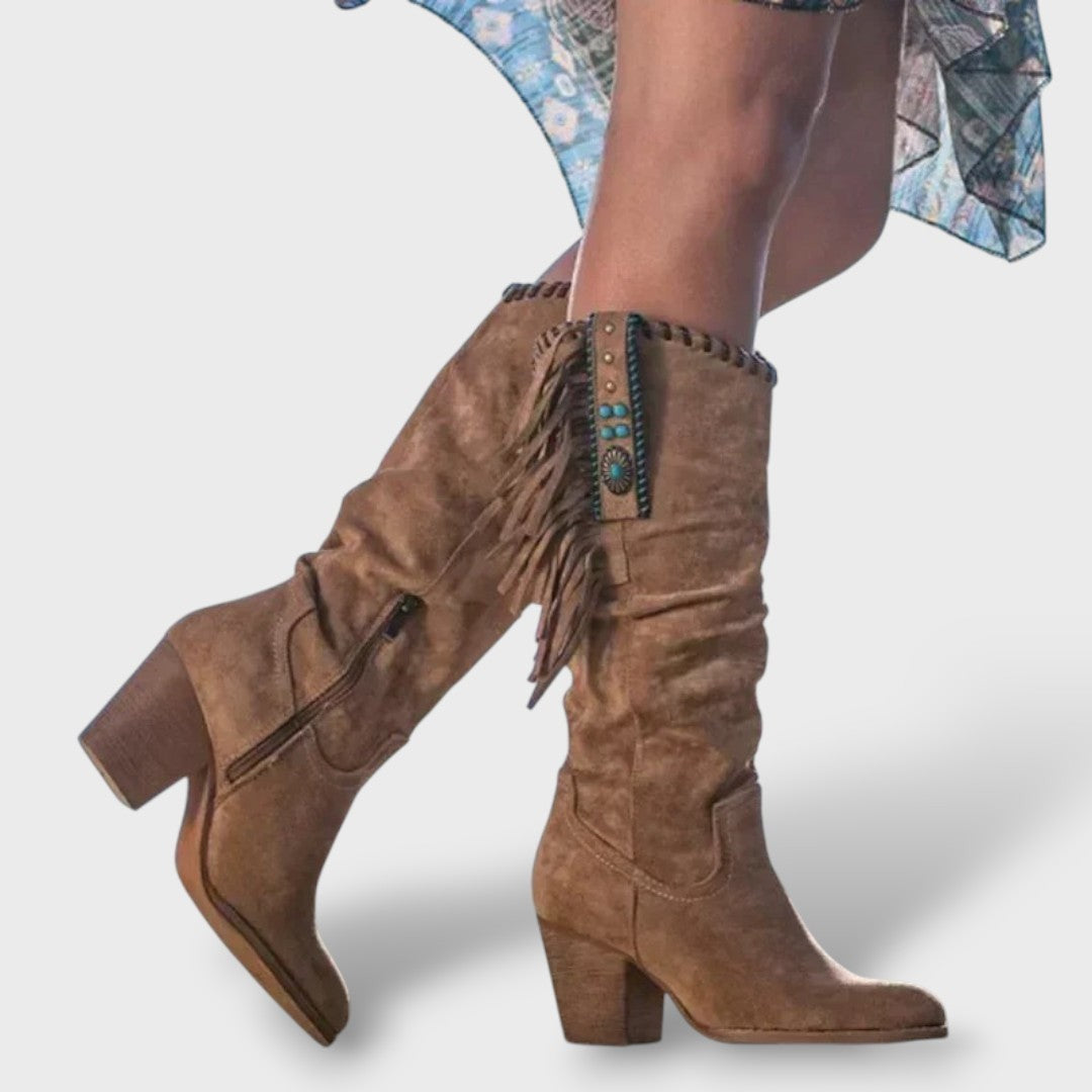 Women's Fringe Cowboy Boots - Western Style