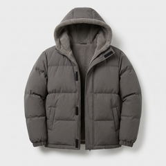 Men's Rugged Warm Puffer Jacket - Quilted Winter Coat