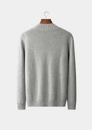Men's Premium Cashmere Mock Neck Sweater - 100% Cashmere